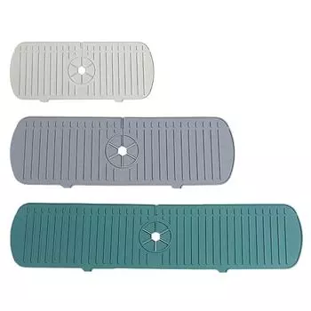 # Kitchen Anti-Splash Countertop Protector Silicone Sink Splash Pad for Bathroom M зелёный