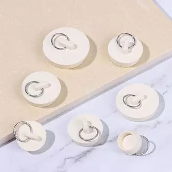 Kitchen Bath Floor Drain Plug With Hanging Ring Basin Sewer Water Stopper Leakage-proof Plug