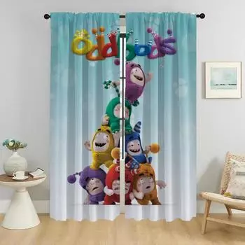 Kitchen Curtains for Bedroom Oddbodes Modern Living Room Curtains 2 Pieces Halloween Decoration Window Curtain Partition Shades W50xH70cmx2pcs-CL