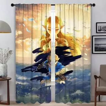 Kitchen Curtains for Camera Z-zalda Elegant Room Curtains 2 Pieces Blackout Curtain Shades Halloween Decoration Partition Living W50xH70cmx2pcs-CL
