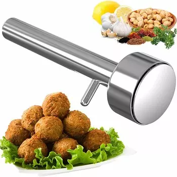 Kitchen Falafel Meatball Scoop Mold Making Tools Stainless Steel Professional Falafel Maker Scoop Nonsticky Falafel Mold Gadgets серебряный