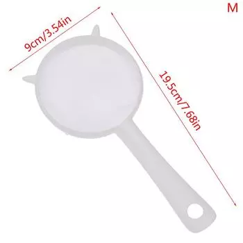 Kitchen Handheld Plastic Screen Mesh Tea Leaf Strainer Flour Sieve Colander S