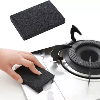 Kitchen Nano Emery Clean Rub Pot Набор для удаления очаговых пятен с губкой чёрный