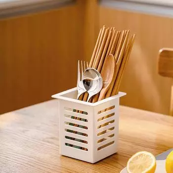 Пластиковый держатель для кухонных палочек для еды, настенная корзина для столовых приборов, ящик для хранения, держатель для кухонных принадлежностей, корзина для слива ложек