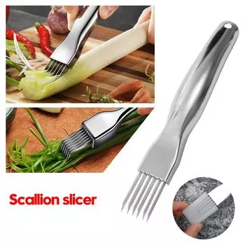 Kitchen Shred Silk The Knife, нож из нержавеющей стали для измельчения зеленого лука, изогнутая ручка, скоростной измельчитель зеленого лука