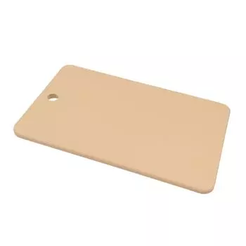 Kitchen Star Tsukiboshi Rubber Cutting Board 2L Size Width 250 x Depth 410 x Thickness 10 mm Synthetic Rubber Durable Handle Included Food Knife бежевый