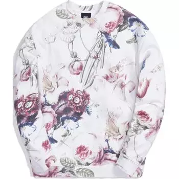 Kith Floral Print Long Sleeve Sweatshirt Men sweatshirt White KH2637-101 M