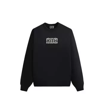 Kith Monday Program Series FW24 Модная удобная мягкая толстовка с круглым вырезом Мужская толстовка Черная KHM032533-001 L