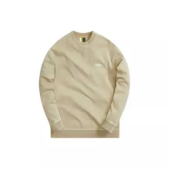Kith Ss21 Solid Logo Crewneck Long Sleeve Sweatshirt Unisex Sweatshirt Khaki KH2666-210 L