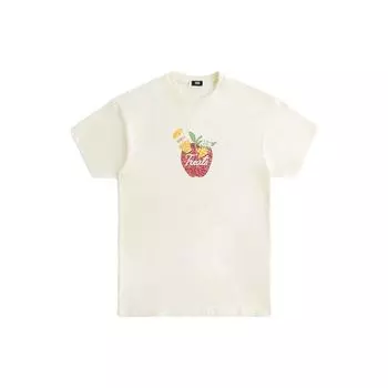 Kith Treats Cider Series Cartoon Letter Pattern Apple Cider Круглый вырез Свободная футболка с коротким рукавом Женские топы Off-White kht030098-104 XL