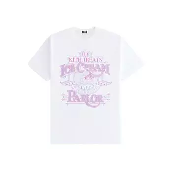 Kith Treats Parlor Crew Neck Letter Pullover Short Sleeve T-Shirt Men Tops White KHT030139-629 L