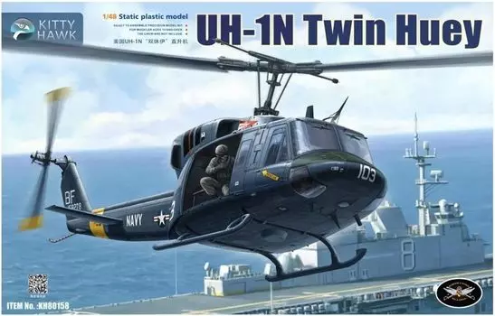 Kitty Hawk Модель Twin Fuey Пластиковая модель KH80158 1/48 UH-1N (Вертолет)