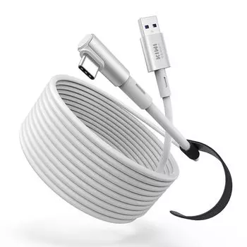 KIWI design 3-метровый соединительный кабель Oculus/Meta Quest 3S/Quest 3/Quest 2/Pro/Pico 4 аксессуара Совместимость с USB-кабелем 3.0 5 Поддерживает сверхскорости