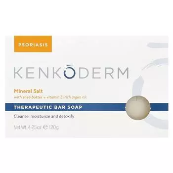 Kkoderm Лечебное мыло с минеральной солью Масло Ши + Аройл с витамином Е без отдушек 120г (4,25 унции)