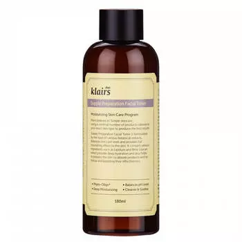 [Klairs] Тоник для лица Supple Preparation, Увлажняющий, Корейская косметика, Kbeauty, пробник