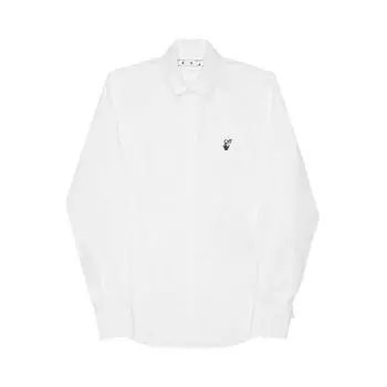 Классическая рубашка Off-White Hands Off Белые/черные мужские топы OMGA152S21FAB0010110 L