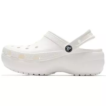 Классические сабо на платформе Crocs, белые (Женский) Женские кроссовки 206750-100 34-35