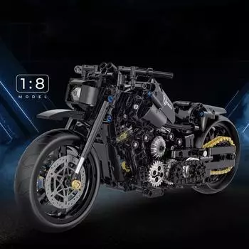 Классический мотоциклетный конструктор 1:8 Модель Moto City Racer Bricks Детские игрушки Diy Moc Model Kit Bricks Детские игрушки Технические