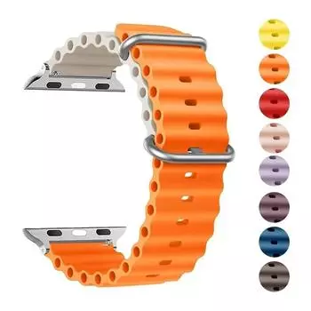 Классический ремешок для Apple watch ultra band 49 мм 44 мм 45 мм 41 мм 40 мм 38 мм 44 45 мм 1:1 оригинальный ремень Ocean, серия iWatch 9, 8, 7 se, ремешки 38mm 40mm 41mm