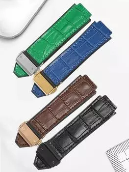 Классический ремешок для часов Hublot Big Bang Series из натуральной кожи, наручный браслет, аксессуары для часов 26 мм-19 мм, мужской и женский ремешок для часов 26-19mm