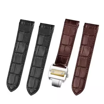 Классический ремешок для часов из натуральной кожи Cartier Santos Santos 100 мужской и женский кожаный ремешок для часов 20 мм 23 мм 23mm