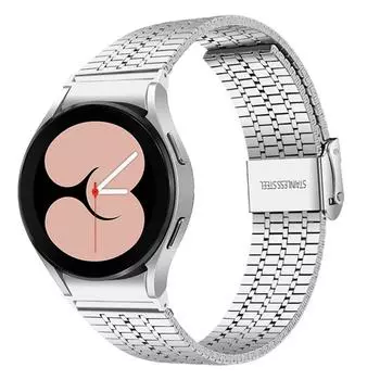 Классический ремешок из нержавеющей стали для Samsung Galaxy Watch 4 Band 40 мм 44 мм 46 мм 42 мм без зазоров для Galaxy Watch 4/20 мм, браслет из звеньев galaxy watch 4 44mm серебряный