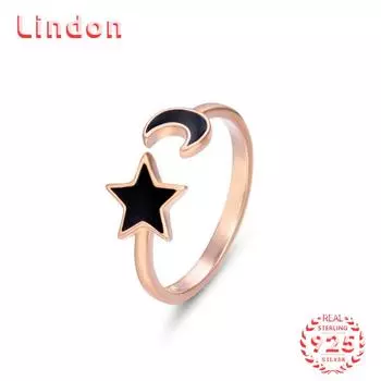 Классическое кольцо Lindon из стерлингового серебра 925 пробы с цирконом, женские ювелирные изделия, свадебный подарок для вечеринки розового золота