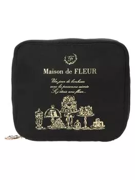 Клатч de Pouch Satin Square 8A41FJJ0900 [Maison Fleurs] чёрный