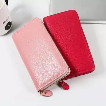 Клатч для карточек, сумка для карточек, женский кошелек, длинный кошелек, женский держатель для карт, кошелек для монет из искусственной кожи чёрный