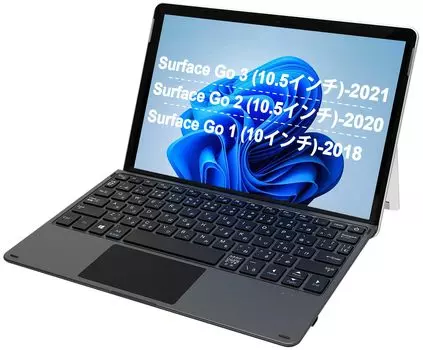 Клавиатура Arteck Microsoft Surface Go Type Bluetooth с тонким тачпадом, оснащенным беспроводным интерфейсом Surface Go3 Surface Go2 Совместимость с Surface Go, возможность подзарядки