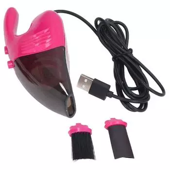 Клавиатура Вакуум USB Ручной Мощный Всасывающий Портативный Энергосберегающий Многоцелевой Быстрая Очистка розовый