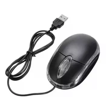 Клавиатуры 1000 DPI Для компьютера Для ноутбуков Светодиодная USB оптическая мышь Игровая мышь Игровые мыши Проводная мышь чёрный
