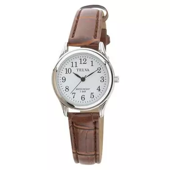 [Klefa] Analog Women s Watch Waterproof Leather Strap Brown TE-AL147-BRS