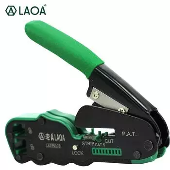 Клещи для обжима LAOA Обжимные клещи Сетевые инструменты Инструмент для зачистки кабеля Кусачки для проводов Кусачки для обжима клемм Портативный инструмент