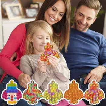 Клоун Push Bubble Сенсорная игрушка для снятия стресса Настольная головоломка Reliver Toy
