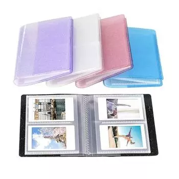 Книга-альбом на 64 кармана для Fujifilm Instax instant Mini 11 9 8 7s Mini Films 3 дюйма Фотобумага чёрный