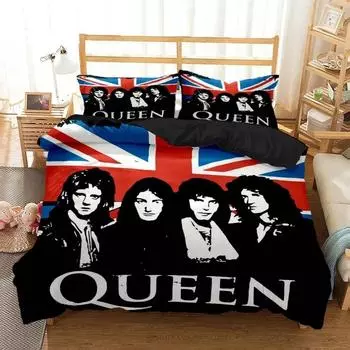 Knigin Rockband Digital printed bedding for Boys Queen bedding set Soft and comfortable Customized King size bedding set 70x133cm 2pcs