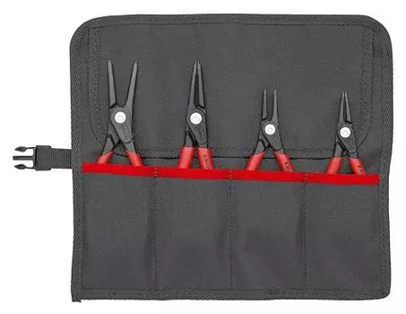 KNIPEX - 00 19 57 Инструменты - Набор из 4 прецизионных плоскогубцев для стопорных колец в рулоне инструментов (1957 год)