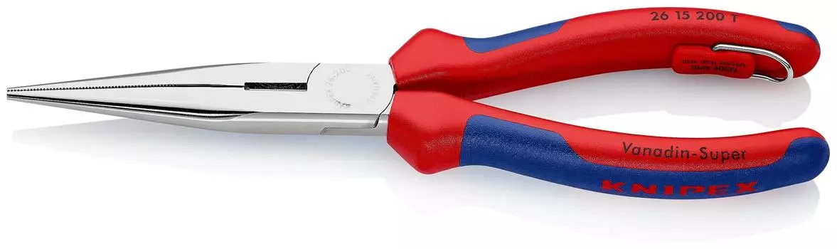 KNIPEX long nose pliers fall prevention 2615-200TBK (BK)