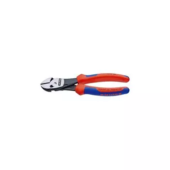 Knipex Tools 73 72 180 BK TwinForce Высокопроизводительный рычажный диагональный резак с удобной ручкой, красный/синий