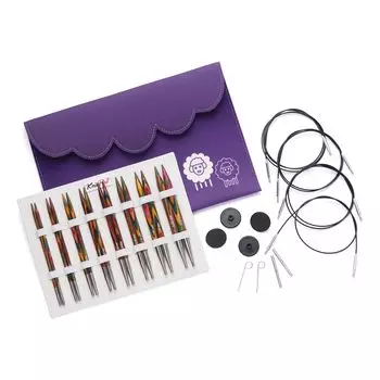 Knit Pro Сменные круговые спицы Symphony Wood New Deluxe Set Rotary Cable Knitting Handmade (20661) [КН]