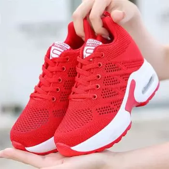 Knitting Round Toe Woman Tennis Vulcanize Ladies Shoes Size 42 Dark Green Sneakers Sport Cheap Designers Particular 4.5