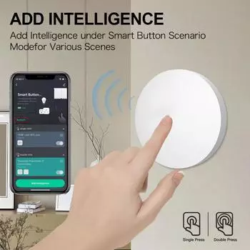 Кнопка Tuya ZigBee Smart Scene Switch Беспроводной пульт дистанционного управления с кнопкой включения/выключения Многосценарная связь Пульты дистанционного управления