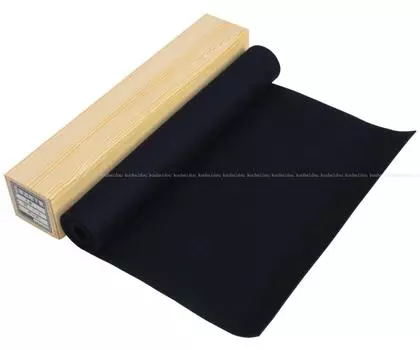 Kobaido Calligraphy for x Navy 2mm Underlay, Mousen, half-cutting (45 150cm), Wool, Blue,