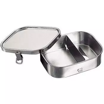 Kobo Aizawa Lunch Box Square Medium 1 Tier 70128 серебряный