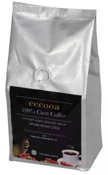 Кофе Ekua Civet в зернах Цивет Копи Лювак Арабика 250г
