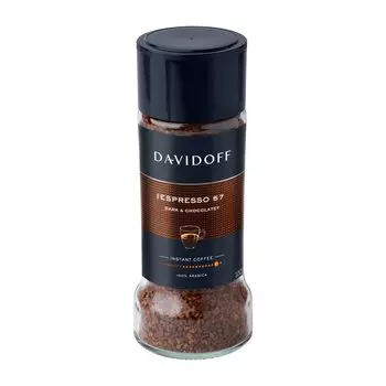 Кофе растворимый молотый Davidoff Caf Espresso 57 Intense, бутылка 100 г