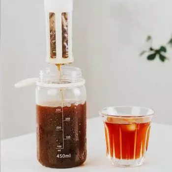Кофейник для холодного кофе, заваренный вручную, переносная бутылка для холодного кофе, сопутствующая чашка, бытовая чашка для смузи с лимонным соком, фильтр-чашка