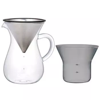 Кофейный набор Kinto Carafe объемом 1,1 литра с ситечком, не требующий бумажных фильтров