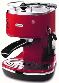 Кофемашина для приготовления эспрессо Icona ECO310R Cappuccino Latte Art Кофемашина для приготовления эспрессо Подставка для подогрева чашек Ретро-дизайн Гарантия 3 года с регистрацией в семье DeLonghi